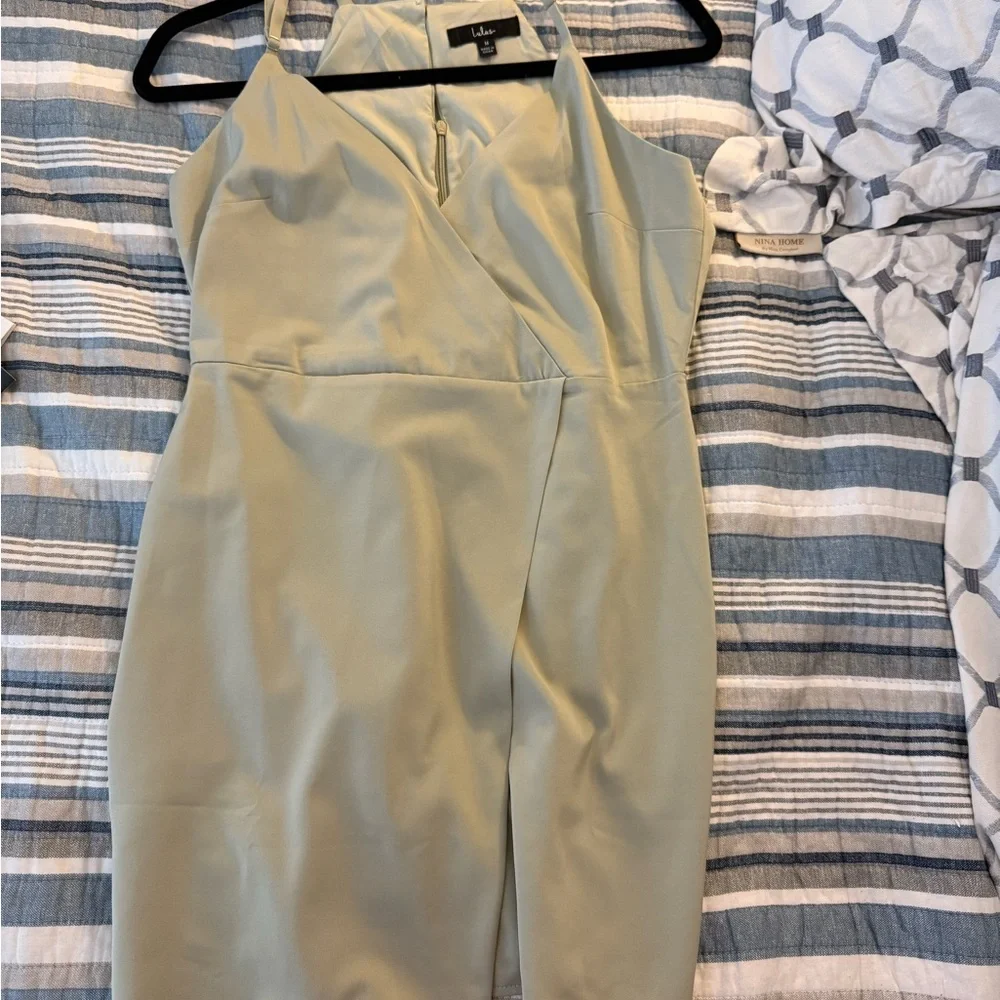 Lulu’s Sage Green Mini Dress - Picture 2 of 3